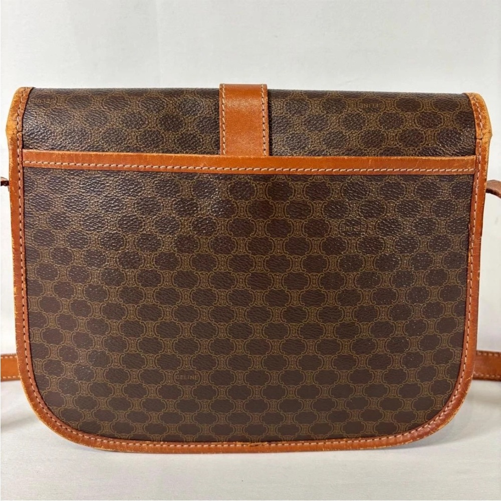 Celine Dark Brown and Tan Shoulder Bag - Picture 4 of 16